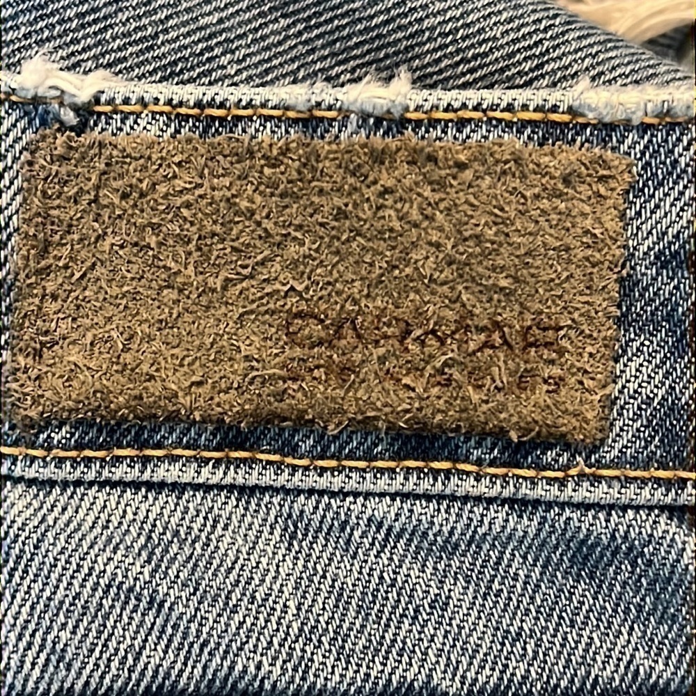 CARMAR Jeans Straight Leg High Rise Destroyed Busted Knee Grunge Designer 2/26 - Picture 7 of 9